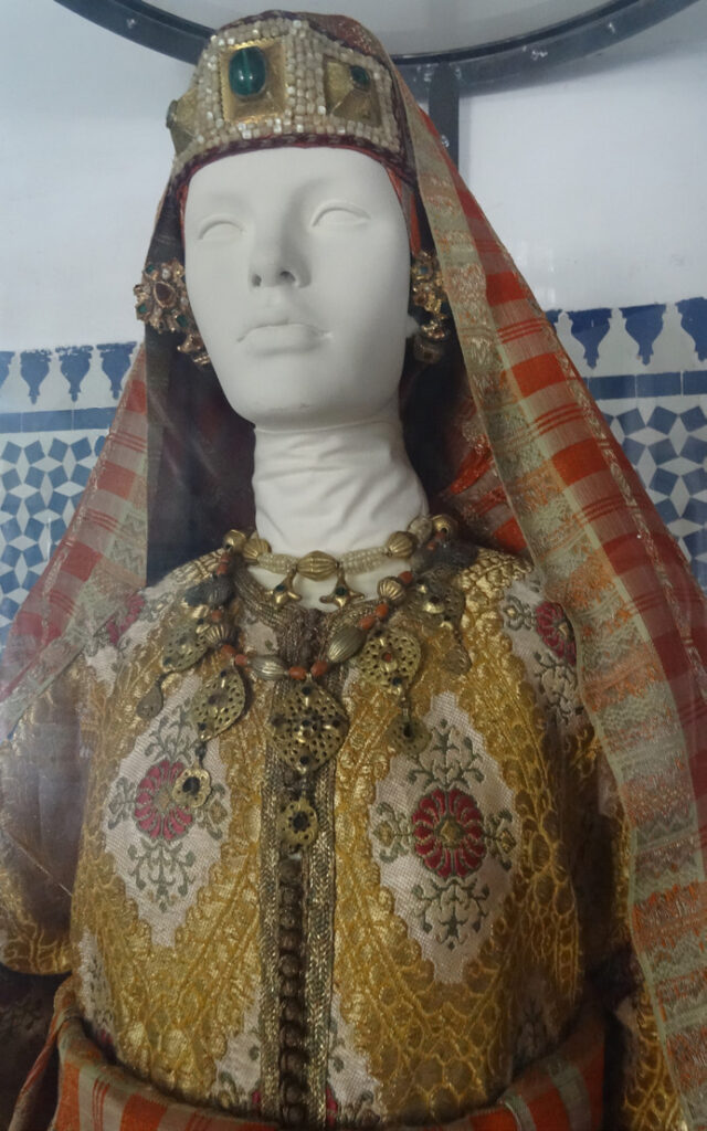 A Jewish bride in the Jewish Museum in Fes, Morocco.